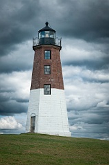 Storm Clouds Over Point Judith Lighthouse Tower